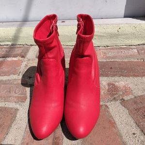 Steve Madden Red Ankle Boots